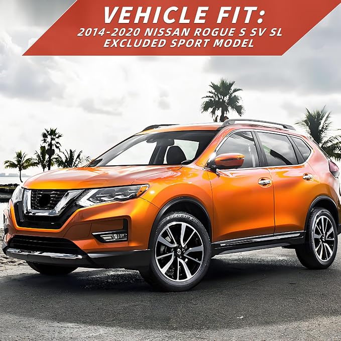 4PCS in Channel Rain Guards for 2014-2020 Nissan Rogue S SV SL, Durable Window - Image 2