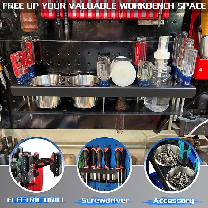 ULIBERMAGNET Power Tool Organizer Rack, Magnetic Heavy Duty Drill Holder - Image 6