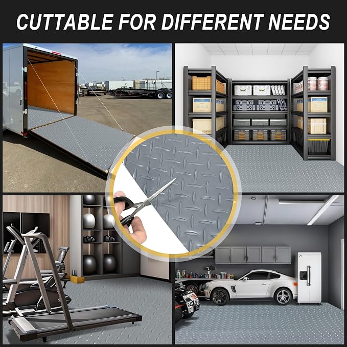 4x8FT Garage Floor Mat, 2.8mm Thickened Flooring Roll - Image 5