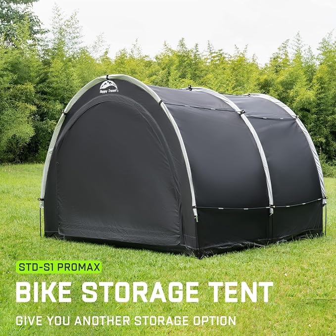 Happy Travel Bike Storage Tent Shed, Outdoor Waterproof Bicycle Covers Shelter - Image 9