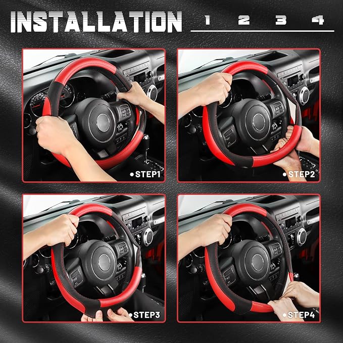 SEG Direct Car Steering Wheel Cover - Image 6