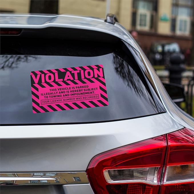 easykart labels 50 Parking Violation Stickers, 5 x 8 inch “Violation - Image 5