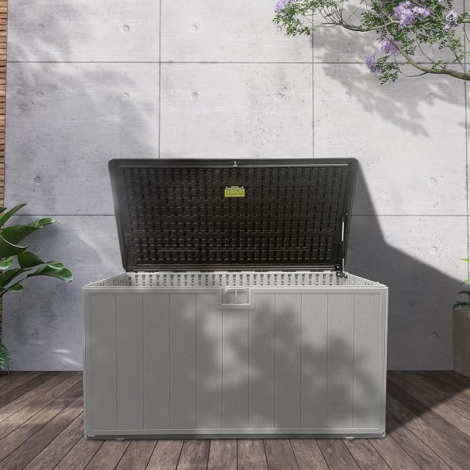 110 Pro Gallon Resin Deck Box, Waterproof Outdoor Storage Bin - Image 7