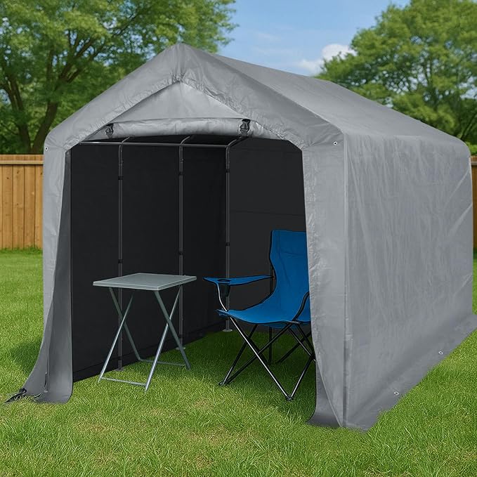 Outvita Outdoor Portable Storage Shed Tent, 8x12 ft Waterproof Carport - Image 8