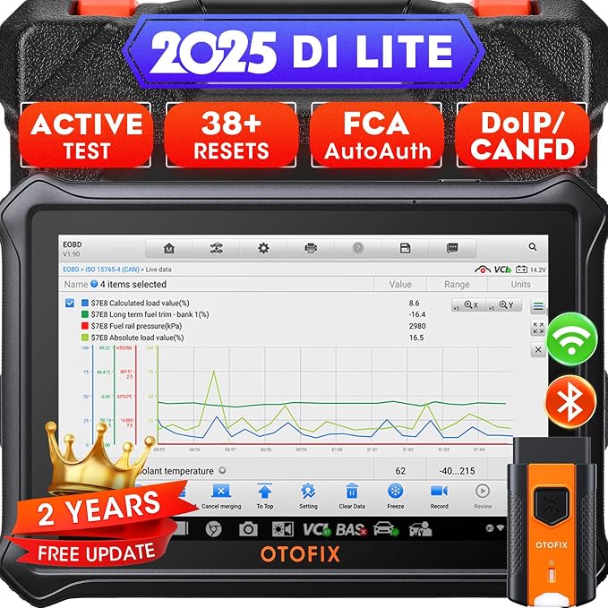 OTOFIX D1 Lite 2025 Bidirectional Scan Tool, 2 Years Free Update, 38+ Services by OTOFIX