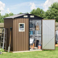 Breezz 6x4FT Outdoor Steel Storage Shed, Lockable Doors, Compact Metal Tool Shed by BreezZ