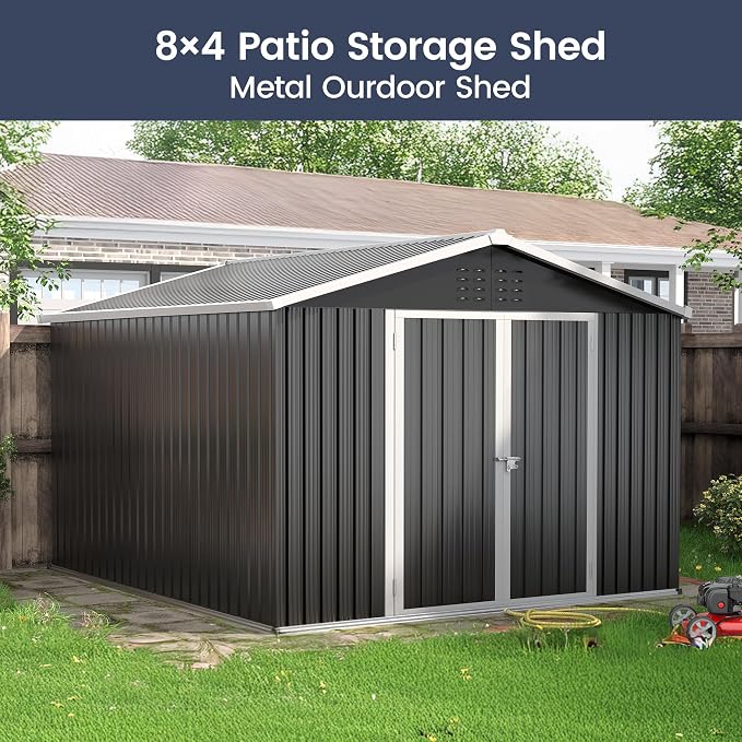 UDPATIO Outdoor Storage Shed 10x12 FT, Outside Sheds & Outdoor Storage Metal - Image 2
