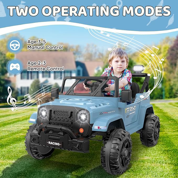 12V Ride On Truck Car with Remote Control, Kids Electric Vehicles with - Image 2