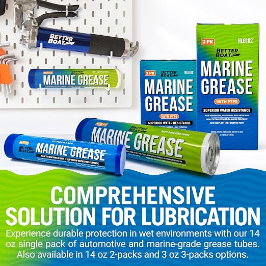 Better Boat Marine Grease Tube, 14 Oz, Waterproof High Temp Trailer Bearing - Image 4