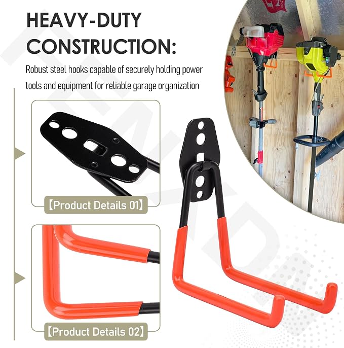 4 Pack Garage Storage Hooks Attachment - Image 3