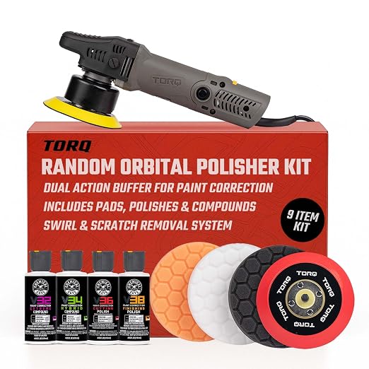 Chemical Guys BUF_503X TORQX Random Orbital Polisher, Polishes & Compounds Kit by ChemicalGuys