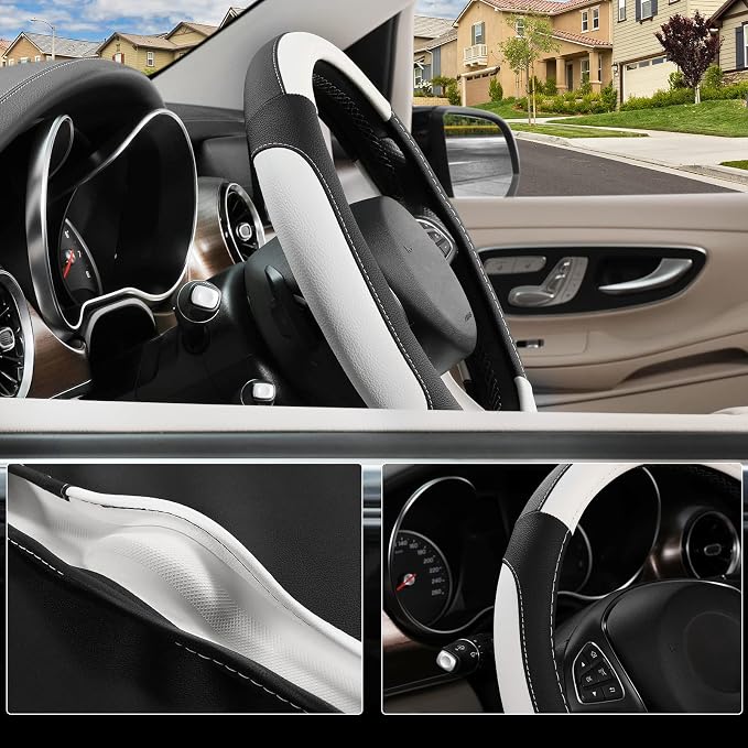 SEG Direct Car Steering Wheel Cover Universal Standard Size 14.5-15 inch - Image 3