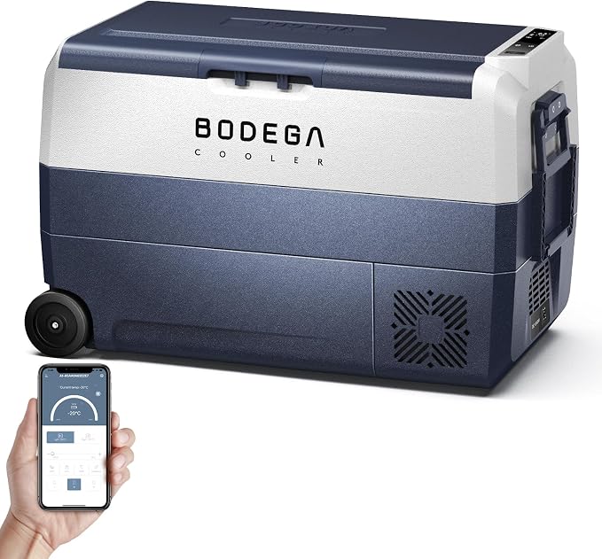 BODEGACOOLER 12 Volt Car Refrigerator, 53 Quart Portable Car Freezer Fridge by BODEGA