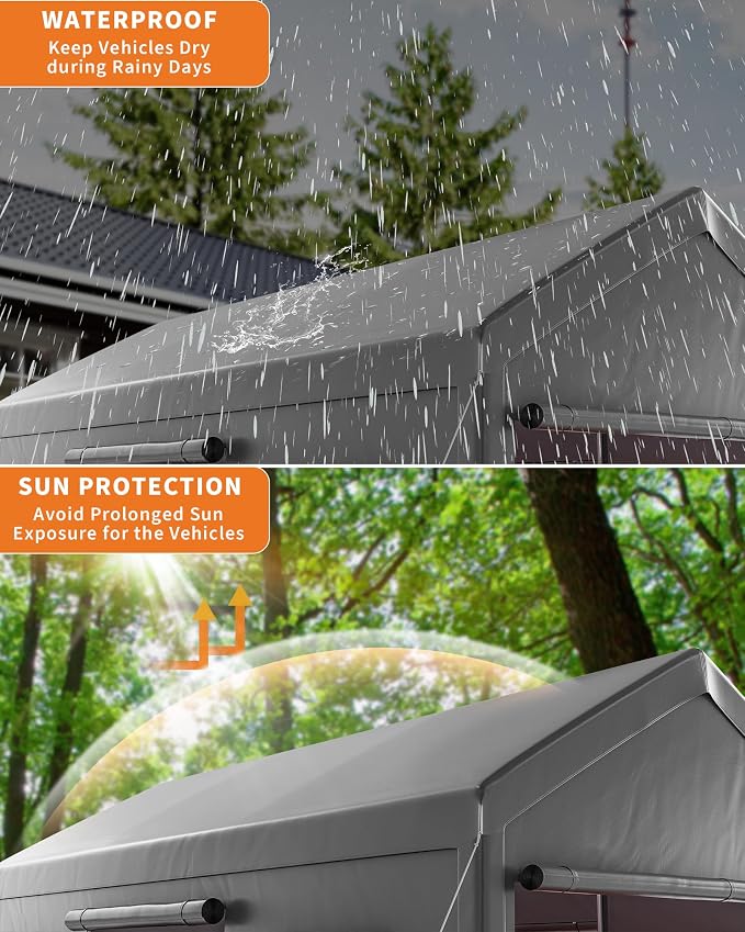 10x20 Ft. Metal Carport Garage - Image 5