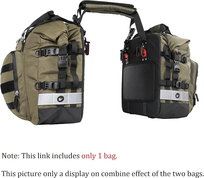 Rhinowalk Motorcycle Saddlebag Waterproof Motor Luggage Pack Quick Release - Image 7