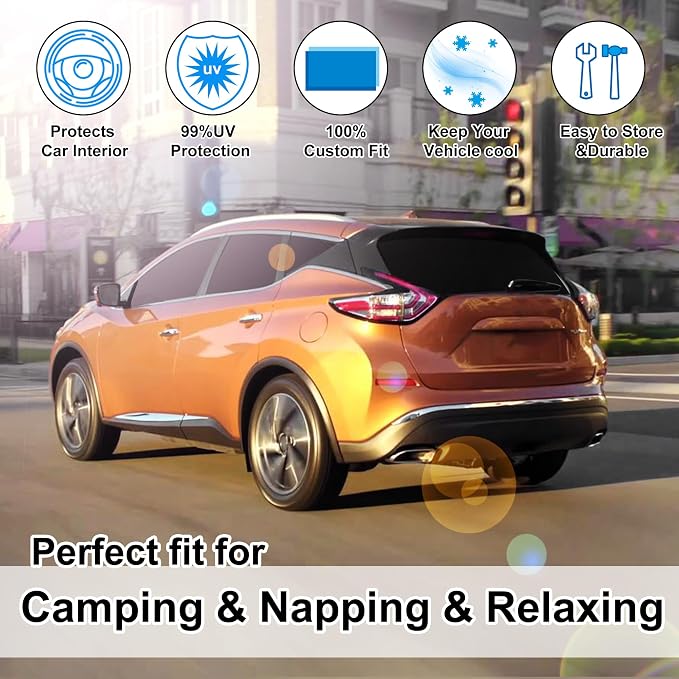 TINGLU Window Shades for Nissan Murano 2015-2024 Accessories Car Side Full - Image 6
