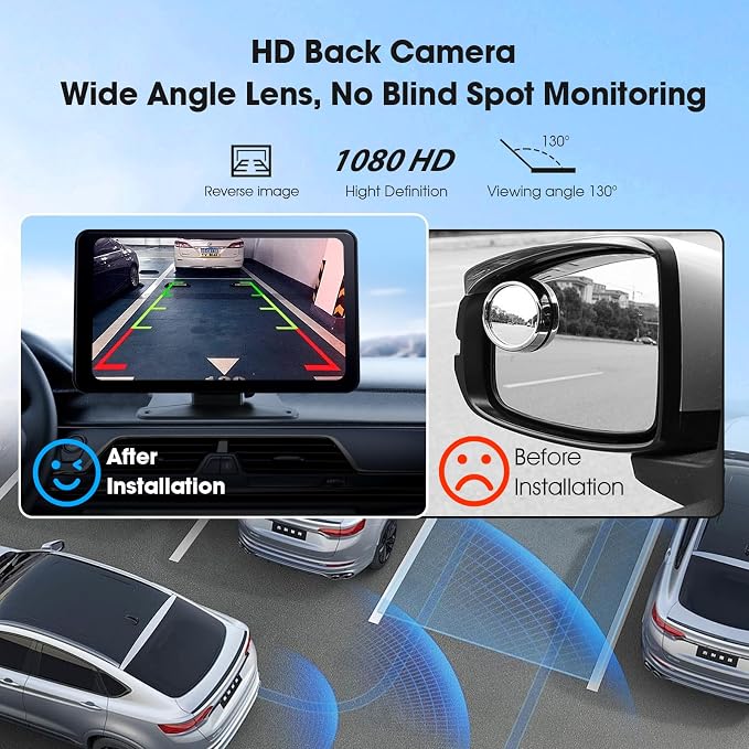 7" Portable Wireless CarPlay & Android Auto Car Stereo - Image 6