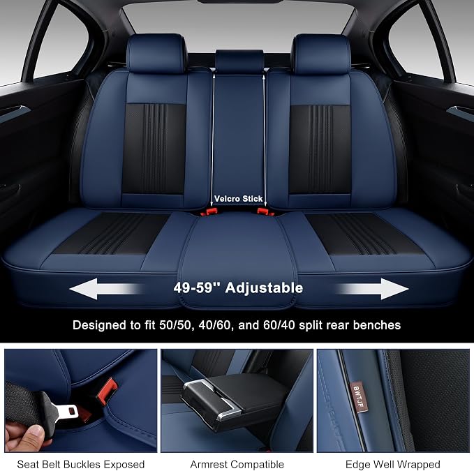 Car Seat Covers Full Set, Front and Rear Seat Covers - Image 7