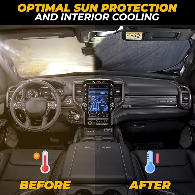 X-Large Truck Windshield Sun Shade - Image 6