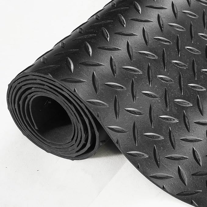 VEVOR Diamond-Plate Flooring Roll, SBR Rubber Mat, Gym & Garage Industry - Image 9
