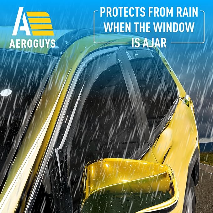 Extra Durable Window Deflectors in-Channel Window Visors Rain Guards Fit - Image 2