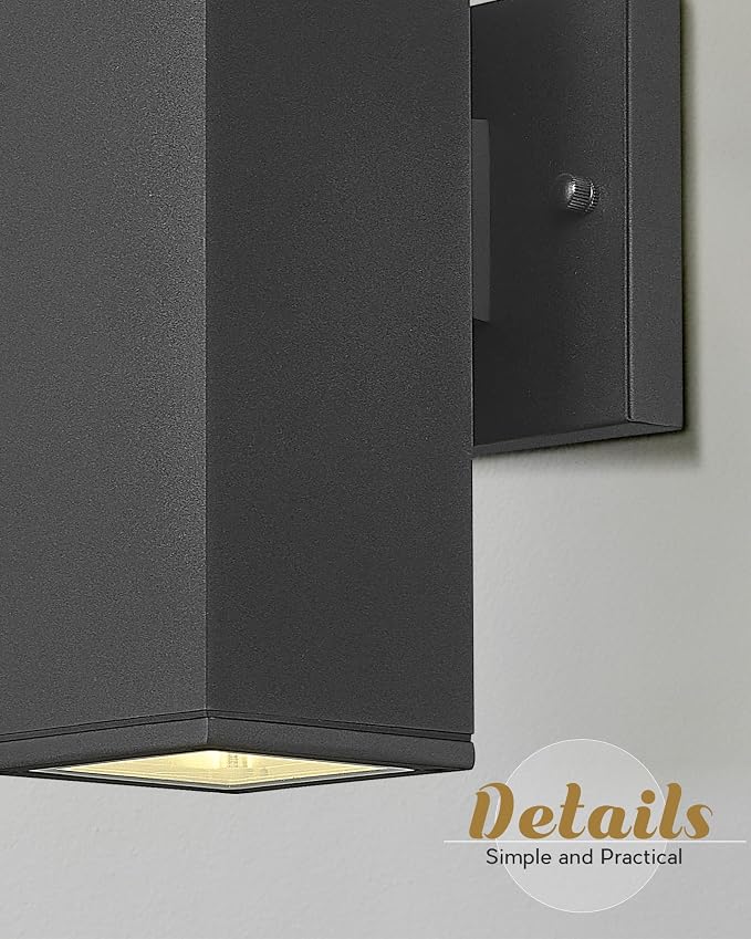 Ken & Ricky Outdoor Wall Lights, Modern Outdoor Light Fixture, Aluminum - Image 4