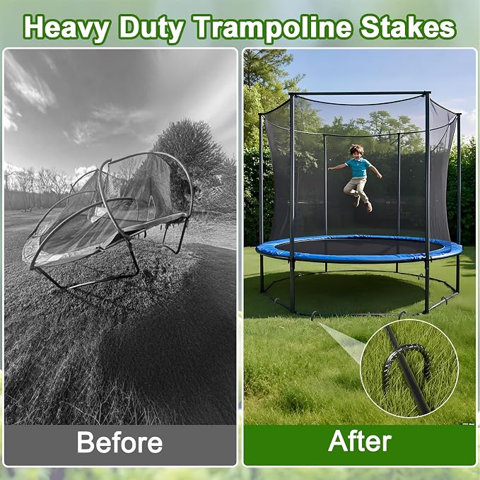 VVOKGO Trampoline Stakes 12 Inches Anchors High Wind Heavy Duty, Camping Tent - Image 4