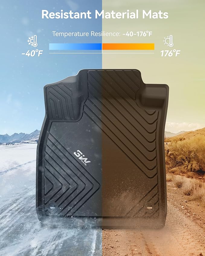 3W Floor Mats Fit for Honda Accord 2023 2024 2025 All Weather Heavy Duty Custom - Image 5
