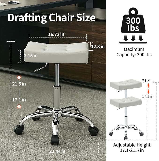 Adjustable Drafting Stools 17-21 inch Office Stool - Image 2