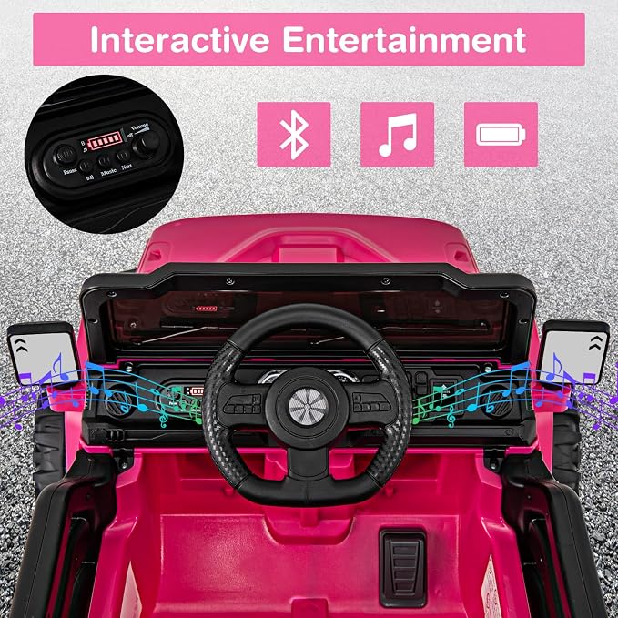 Costzon 12V Kids Ride on Truck Car, Electric Vehicle w/Remote Control, Threaded - Image 4