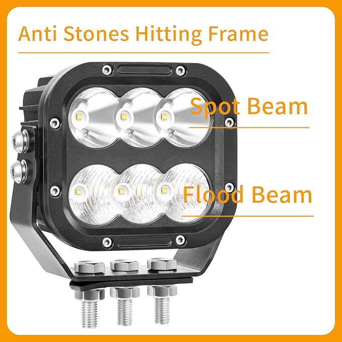 LED Light Pods, Offroad Driving Lights 5 Inch 120W 10000lm Off Road LED Work - Image 2