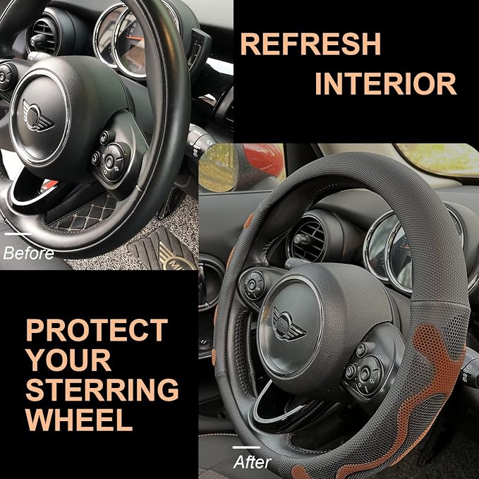 PINCTROT Comfy Grip Steering Wheel Cover, Anti-Slip Design, Universal 14.5-15 - Image 4