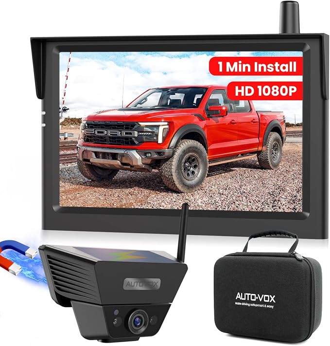 AUTO VOX Wireless Backup Camera Solar Magnetic: Portable Storage Bag Include by AUTO-VOX