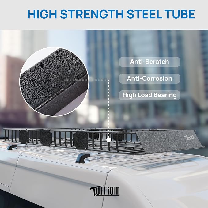 Bonnlo 250lbs Extendable Rooftop Cargo Carrier, 84 * 39 * 5.5inch Universal - Image 5