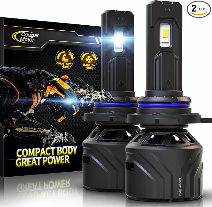 Cougar Motor 9012 Bulbs, HIR2 Fog Lights 6500K White Non-Polarity 9012 Fog Bulb by CougarMotor