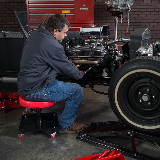 BIG RED TR6350 Torin Rolling Pneumatic Creeper Garage/Shop Seat: Padded - Image 4