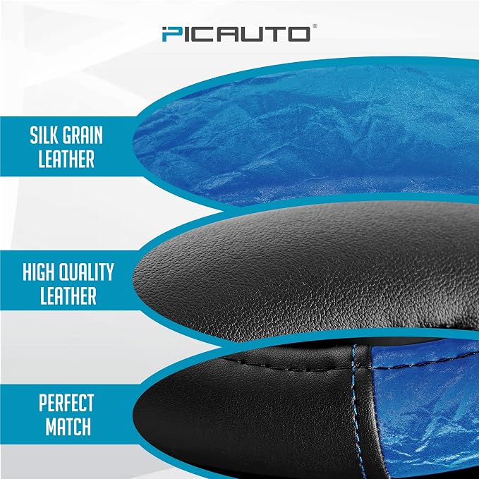 PIC AUTO Steering Wheel Cover, Silk Grain Leather Car Steering Wheel Protector - Image 3