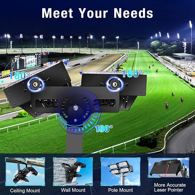 900W Led Stadium Lights, IP66 High Power Outdoor Sport Court Arena Light - Image 5
