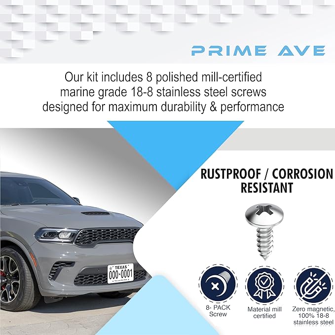 Stainless Steel License Plate Screws - Image 2