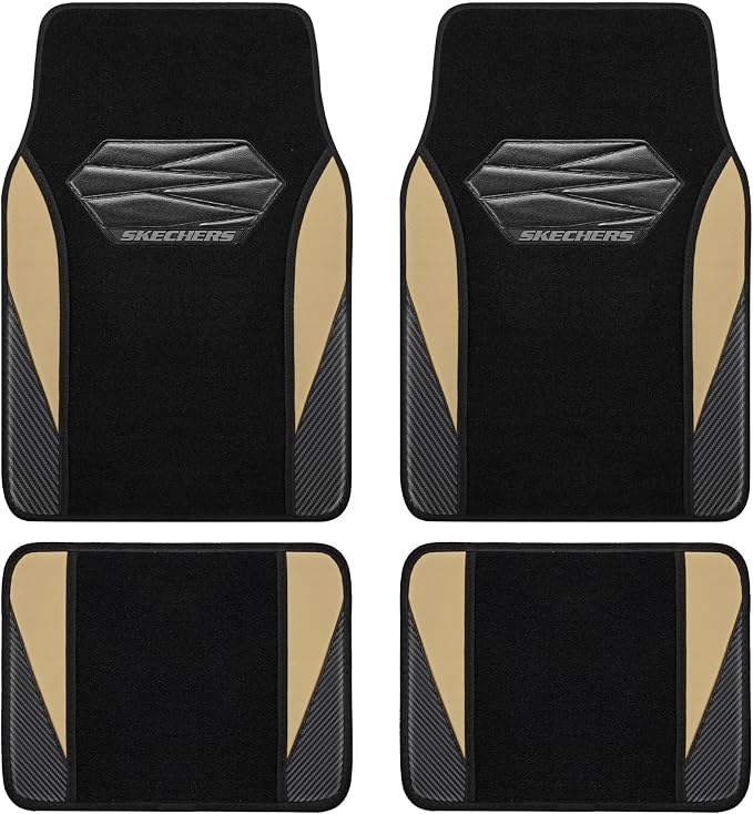 Skechers Car Floor Mats, Waterproof Universal Fit Car Mats, Faux Leather Car by Skechers
