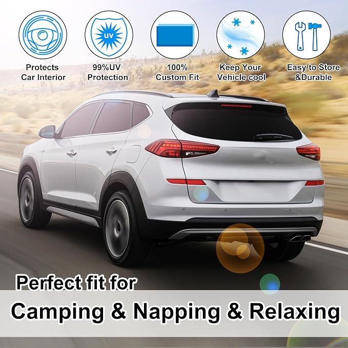 TINGLU Window Shades for Hyundai Tucson 2016-2021 Accessories Car Side Full - Image 6