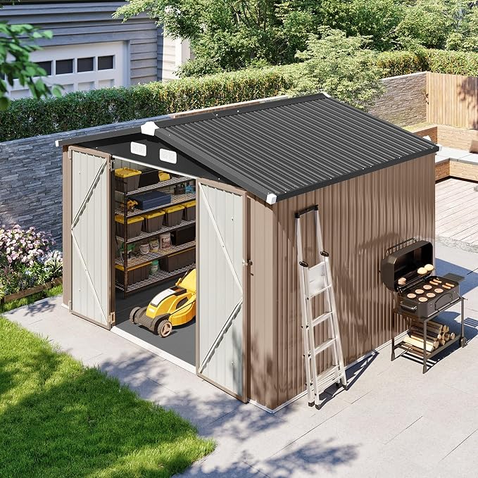 10x8 FT Outdoor Metal Storage Shed - Image 8
