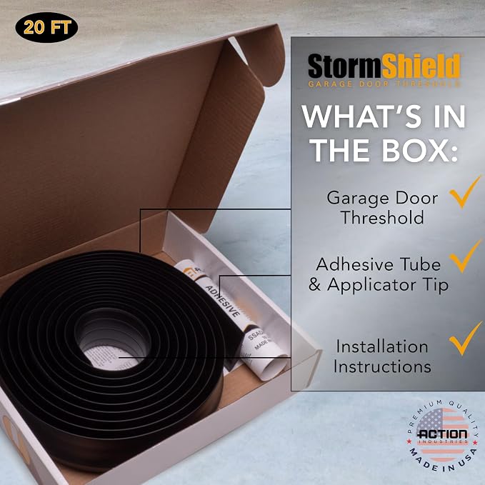 Storm Shield® 20’ Garage Door Threshold Seal – Industrial PVC Strip - Image 4