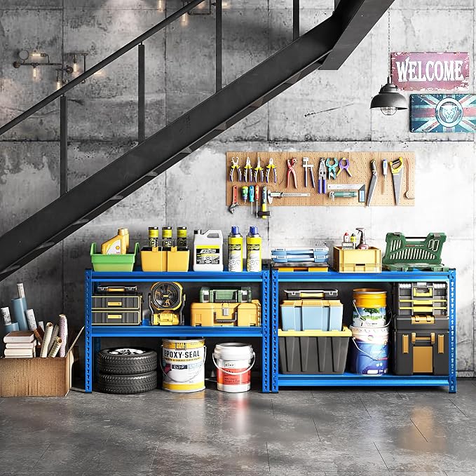 48" W Garage Shelving Heavy Duty, 1000LBS Loads Adjustable Garage Storage - Image 2
