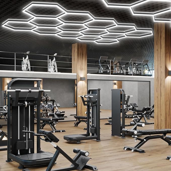 BRILLIHOOD Hexagon Garage Lights, LED Honeycomb Garage Lights, 6500K Super - Image 7