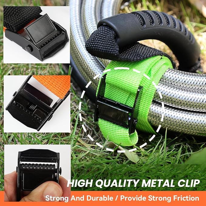 Heavy Duty Storage Straps with Handle and Easy Adjustable Steel Black Lock - Image 4