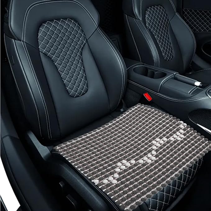 HOMREST Cooling Seat Cushion for Back Pain 17x17 Ceramic Bead Massage Seat Pad - Image 3