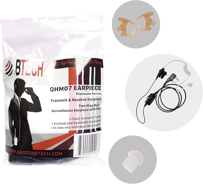 BTECH QHM07 Platinum Series Noise-Cancelling Earpiece - Image 6