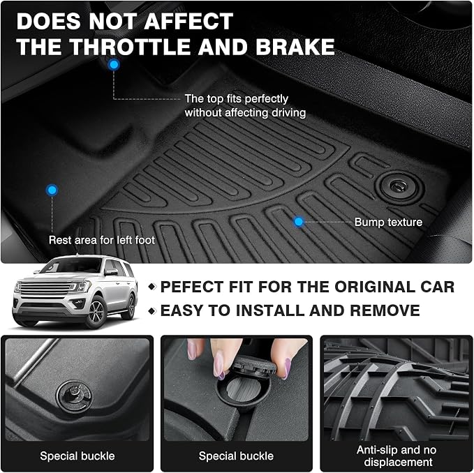 Powerty Floor Mats for 2018-2024 Ford Expedition - Image 4