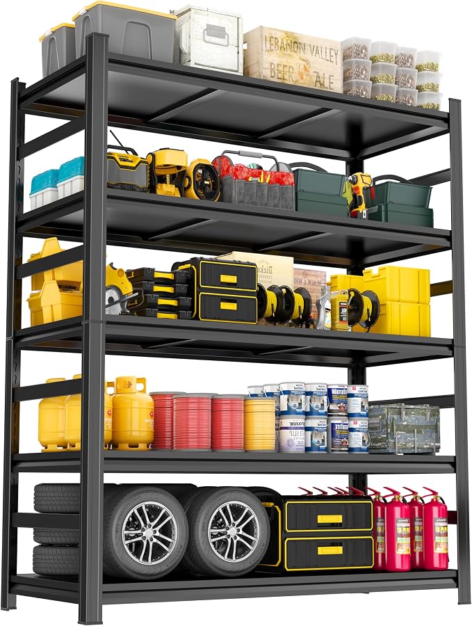 Metal Shelving, Garage Shelves Series, Heavy Duty Storage Shelf, Large by Notmise